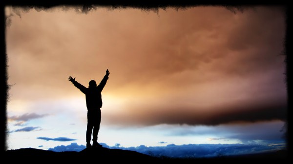 Meditation.Raised Hands